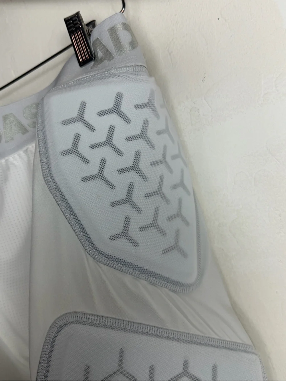 adidas White Men’s Padded Compression football shorts briefs